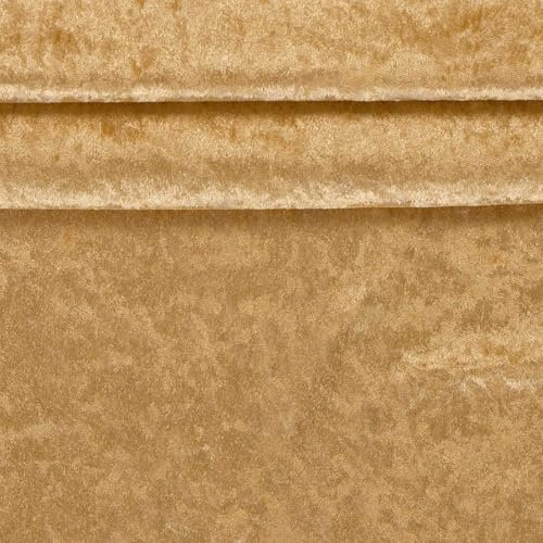 Pannesamt Samt-Stoff ab 0,5m Velvet Dekostoff Kostümstoff Panné Samt glänzend Farbwahl, Farbe:15-0927 gold