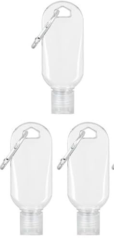 3Pcs Portable Hot Sauce Keychain Bottles - Mini Ketchup Containers for On-The-Go - Refillable Travel Size Hot Sauce Keychain, Gravies and Marinades,Hot Sauce,Pantry Staples, 2oz/50ml