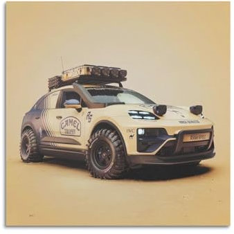 GLMHOK Offroad-Luxus-SV-Poster, Macan, Concpet, Sport, Rennwagen, dekoratives Gemälde, Leinwand-Poster, 40 x 40 cm