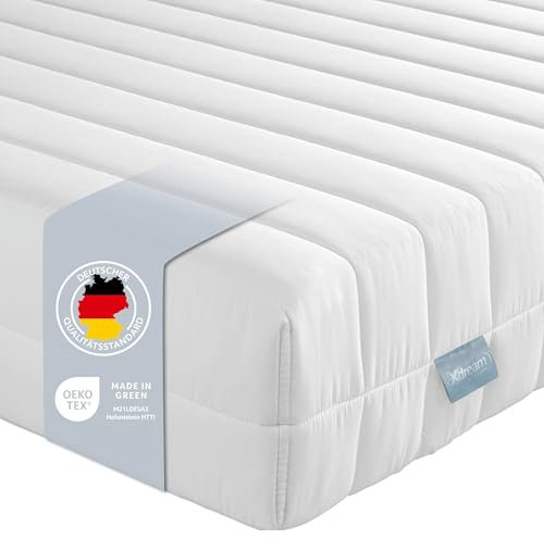 XDREAM Pure | Ergonomische Kaltschaummatratze mit Öko-Tex Zertifikat | Rollmatratze | Härtegrad 4 | 80 x 200 cm