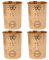 Fashnkart Bicchieri in rame puro Set di 4 bicchieri per acqua potabile Ayurveda Health Pure Tumblers Tazze in rame 10,14 Oz 300 Ml (martellato)