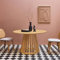 sweeek - Table à Manger Effet Bois chêne Pieds Bois de Sapin 4 Places Ø120cm