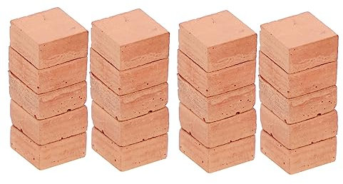 Toddmomy 20 Pcs Miniature Bricks DIY Simulation Brick Model Decor for Micro Landscape for Fairy Gardens Table Scenes and Creative Crafts