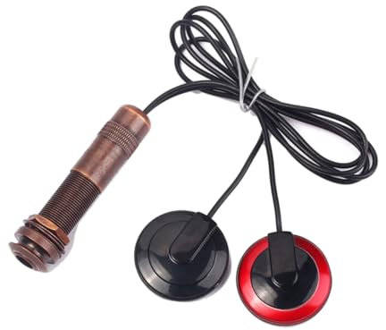 Yardwe Mandolin Pickup Piezo Microphone Pickup Transducer Delivers Internal Sensor 1/4 Inch Endpin Jack