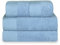 MERCURY TEXTIL- Juego 4 Toallas de 500gsm 100% Algodón, 2 de Baño y 2 de Manos, Suaves, Resistentes y Absorbentes. (Celeste)