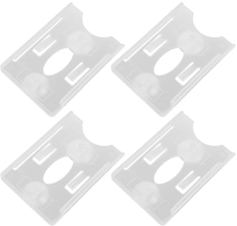 Healifty 4 pack Suction Cup Card Holders for Car Windscreen Parking Permit Holder for Windshield Clear Id Badge Holder for Cars Hard Plastic Card Holders Auto Interior Accessories