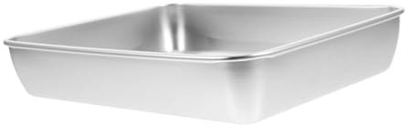 Zerodeko Bandeja Rectangular de Hornear Inoxidable para Pasteles Panes y Servir Multiusos para Cocina y Restaurantes
