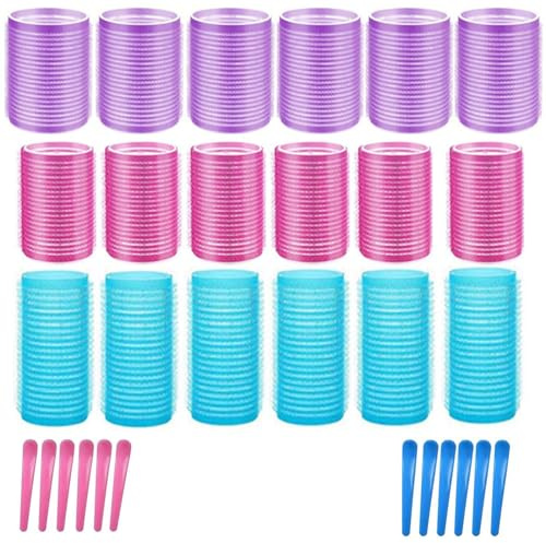 Lockenwickler Lockenwickler mit Clips Griffrolle für lange kurze Salons Dressing Roller Set Grip Lockenwickler Set