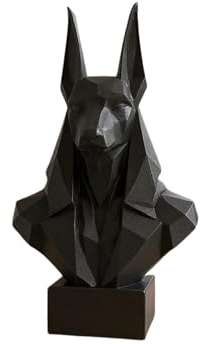 Genérico Busto de Anubis Dios de la protección y la Vida de 25 cm | Estatua egipcia Decorativa en PLA Biodegradable | Figura impresión 3D ecológica | Decoración mitología egipcia hogar y Oficina