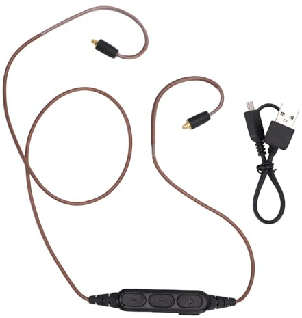 VELATEMOR Câble Adaptateur Bluetooth adapté aux écouteurs Sennheise, écouteurs Rechargeables, Cordon Adaptateur Bluetooth avec Micro