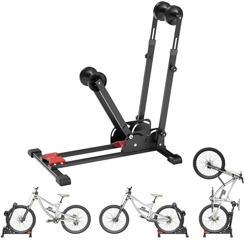 3-en-1 support de vélo, porte-vélo, support de sol pour vélo - Stationnement intérieur pour vélos de course et VTT de 20 à 29 pouces