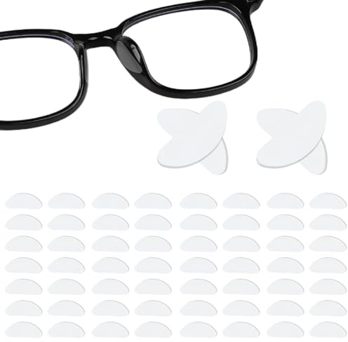 60 Stück Nose Pads for Glasses,30 Paar Silikon Weiche Brillen Nasenpads,Antirutsch Nasenpads Brille Selbstklebend,Brillenpads 1mm Dick mit Klebriger Rückseite,für Vollrahmen Brillen Sonnenbrillen