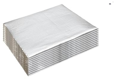 Isoliermatte 10 Stücke 40x20cm Auto Schalldämmungsmatte Aluminiumfolie Schaum Isoliermatte Selbstklebende Universal-Geräuschdämmung Autoteile Dämmmatte(5mm 40x20cm Sliver)