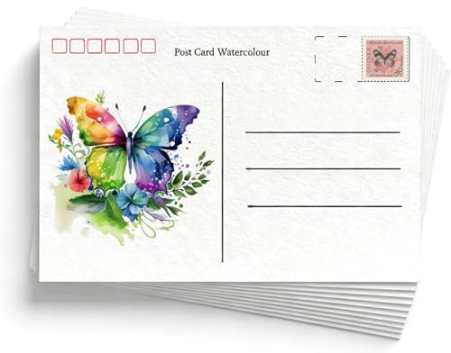 Plstod 50 Stück Postkarten Aquarellpapier, A6 Blanko Postkarten | Postkarten Blanko 10x15 cm, Aquarellpapier A6, Zum Selbstgestalten, Basteln, DIY, für Aquarell, Zeichnen, Schreiben & Karten