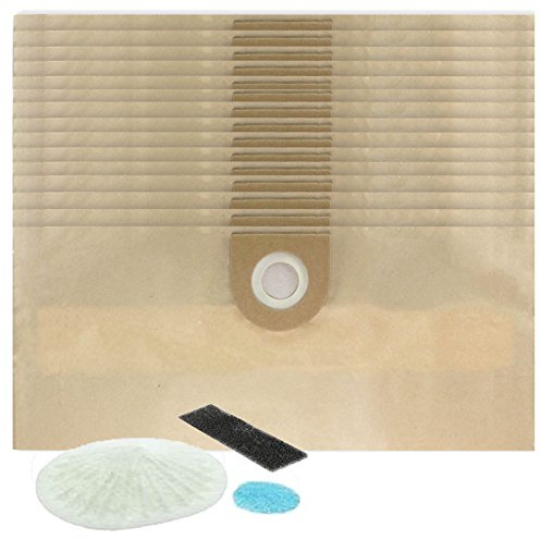 SPARES2GO Strong Dust Bags & Filter Kit for Vax 6131T 6151F 6151T Vacuum Cleaner (Pack of 15 + Filter Kit)