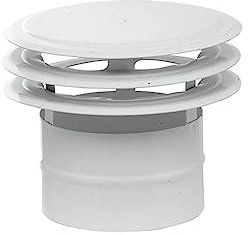 Deflector de ventilación Mirtak Acero Esmaltado De discos Ø 110 mm Blanco
