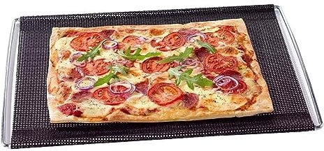 Durandal Backblech Ausziehbar - Backofenofenblech Flexibel - Grillschale - Pizzablech Eckig - Lochblech Backofen - Ofenblech - Kuchenblech Universal - Oven Tray (34 x 41-49 cm)