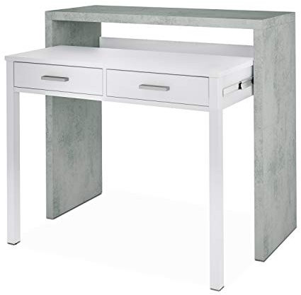 Mesa escritorio extensible 2 cajones tocador consola despacho salón o entrada 99x36x88cm