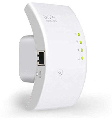 Casiz booster wifi, amplificatore di segnale wireless e ripetitore (fino a 300 Mbps di velocità), 2 antenne esterne per una migliore ricezione e una navigazione veloce su Internet, bianco