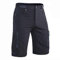 Hiauspor Kurze Hosen Herren, Leichte Wanderhose Atmungsaktiv Schnelltrocknen Cargo Bermuda Shorts Elastische Radlerhose MTB Fahrradhose Outdoorhose Sport Radhose Sommer mit 6 Taschen (Schwarz, L)