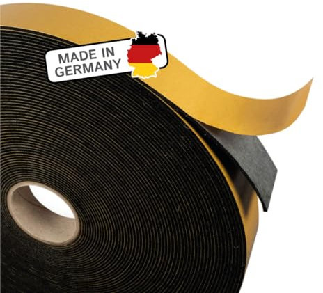 The Felt Store Filzband selbstklebend 30 mm breit, 1,5 mm dick, 20m lang, schwarz - vielseitiger Filzstreifen - Ideal als Dichtungsband für Fenster und Türen oder als Klapperschutz