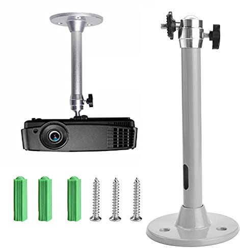 JUNMEIDO Mini Supporto a Soffitto per Proiettore,Staffa Proiettore Soffitto in Lega di Alluminio,Staffa di Montaggio per Proiettore in Lega di Alluminio per Mini Proiettore Videocamera