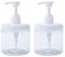 Cosywell Pump Bottle Dispenser Plastic Bottles Refillable Wide Mouth Jar Style BPA Free Empty Kitchen Bathroom Shower Containers for Lotion Shampoo Conditioner (Clear, 2X 500ml)