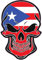WickedGoodz Puerto Rico, magnetischer Autoaufkleber mit Totenkopf-Motiv