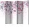 decomonkey Paravent Raumteiler Innen Pflanzen 225x172 cm 5 Teilig Beidseitig Room Divider Wall Raumteiler Stehend Trennwand Sichtschutz Spanische Wand Sichtschutzwand Wohnzimmer Holz Natur Abstrakt