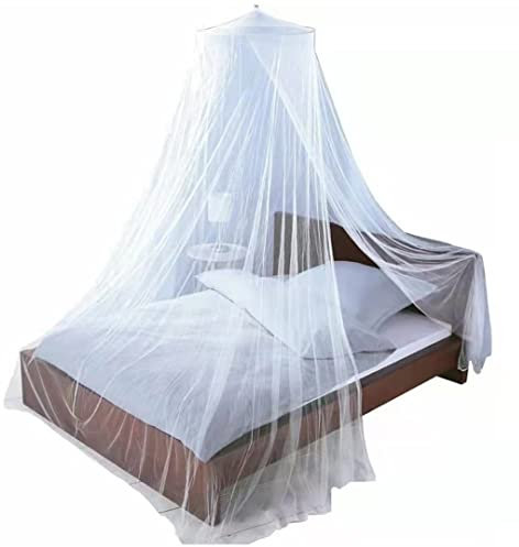 Tinyuet Moskitonetz Bett für Doppelbett, Moskitonetz für Bett, 65x250x1250 cm Betthimmel,Großes Moskitonetz, Insektenschutznetz für Reise und zu Hause Indoor Outdoor-Weiß