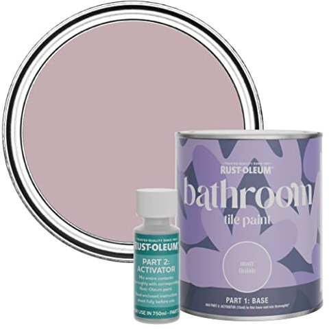 Rust-Oleum Pink Water-Resistant Bathroom Tile Paint in Matt Finish - Little Light 750ml