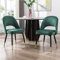 Wahson Samt Esszimmerstühle 2er Set Modern Seitenstühle Küchenstühle mit Metallbeinen Polsterstuhl für Esszimmer/Wohnzimmer/Küche, Grün