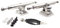 SPITBOARDS 34mm Fingerboard Pro Trucks by, Real Lock-Nuts, Rubber O-Ring Urethane Bushings, Optimized Hanger, Width 34 mm, for Fingerboard Tuning & Assembling (Chrome Silver)