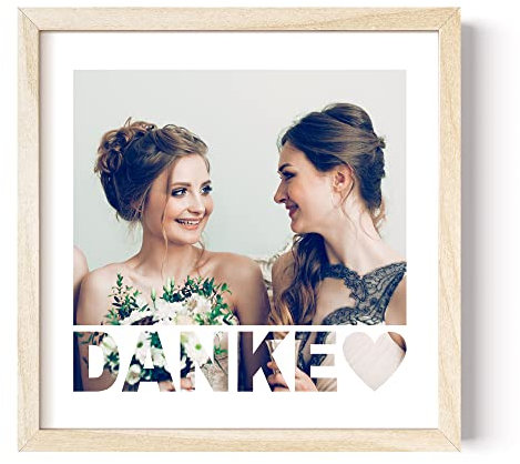 Trauzeugin Geschenk Dankeschön Bild Danke Personalisiertes Poster mit Foto Hochzeit Brautjungfer Geschenk Fotoposter (OHNE RAHMNE)