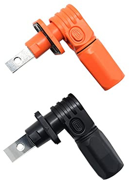 2PCS Batterie-Energiespeicher-Steckverbinder, 120A/200A Hochstrom-Steckverbinder, IP67 Ellbogen-Stromklemme (Typ5)