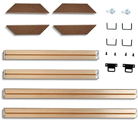 hifrom Cadre en bois sur toile - Bandes de bois - Kit de cadre photo en bois - Cadre photo en bois pour peinture à l'huile - Cadre photo mural à faire soi-même - Décoration d'intérieur