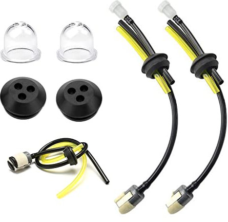 Filtro de Gasolina Kit Tubo Sello, Filtro Gasolina Desbrozadora Tubo, Cortacésped Manguera de Combustible,Tubo de Manguera de Combustible con Manguito y Junta Para Cortadora de Cepillo Etc, 2 Juegos