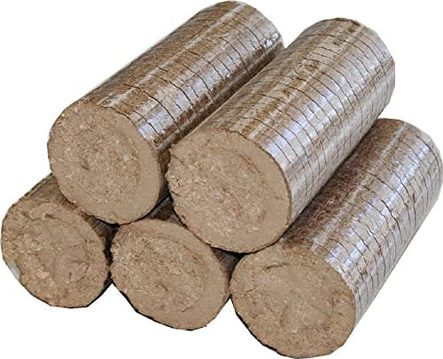 Briquetas de Madera Natural – 60kg- 7.5cm Diámetro - Alto Poder calorífico - para chimeneas, Estufas, hornos de leña