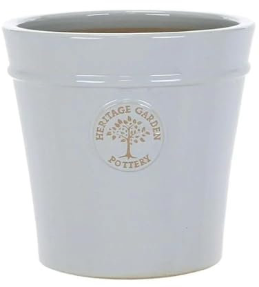 Woodlodge 33cm Pastel Grey Glazed Heritage Pot