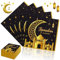 Lets Joy 100 Stück Ramadan Kareem Servietten, 33 x 33 cm Ramadan Papierservietten, Ramadan Kareem Party Dekoration, Ramadan Servietten Tischzubehör, Servietten Schwarz Gold für Eid Ramadan Party