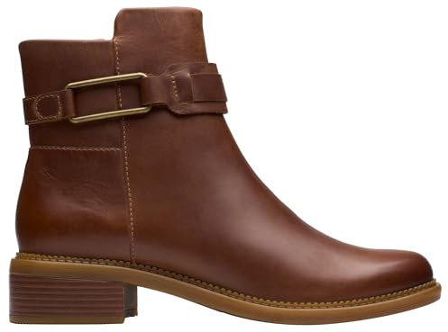 Clarks Maye Bella, Stivali alla Moda Donna, Pelle Marrone Chiaro, 40 EU