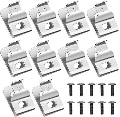 COITEK 10Pcs Belt Clips for Dewalt, 304 Stainless Steel Drill Clips Tool | With Screws Belt Replacement for Dewalt N268241 Fit for 20V Power Tools DCD980 DCD980L2 DCD985L2 DCD985