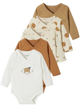 Vertbaudet 5er-Pack Baby Wickelbodys aus Bio-Baumwolle