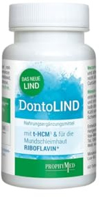 DontoLIND Nahrungsergänzungsmittel - Perfekte Zahnfleischhygiene mit t-HCM® und Riboflavin Zahnpflege & Mundhygiene – 60 Tabletten zum Lutschen