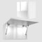 Milionmeblicom Armoire de Salle de Bain Modèle Laura 39 x 60 x 23 cm Blanc Éclairage LED Brillant Moderne Meuble Suspendue Pliable Murale Commode Chambre de Rangement Compartiments
