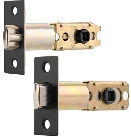 MaxxGeek Verstellbares Türriegel-Set, 60 mm oder 70 mm, 45° Drehwinkel, Riegelriegel, universelles Türschloss, Ersatzteil.