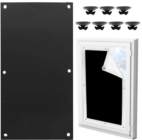 Blackout Blinds for Roof Window Blackout Roller Blind UV Protection 100% Opaque Heat Protection Roller Blind Privacy Curtain with Suction Cups for Roof Skylights Car Window