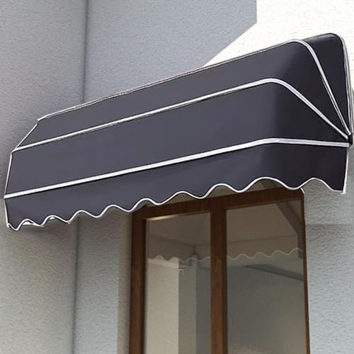 Markise Balkon ohne Bohren,Klemmmarkise mit Handkurbel,balkonmarkisen Höhenverstellbare UV-beständig und wasserdicht,Außenmarkise für Terrasse Balkon,Aluminiumlegierung manuell einziehbares Markisen