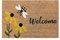 JAXICH Door Mat Summer Front Door Mat Welcome Mats Bee Happy Coco Coir Doormats for Outdoor Entrance Home Sales Today Clearance Outside Door Mat for Outside Inside Entry Entryway