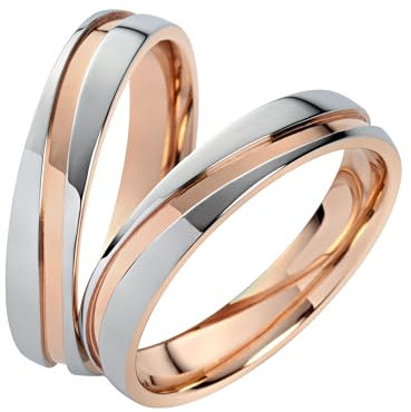 Blue Moon Diamonds Eheringe Partnerringe Verlobungsringe Edelstahl + Gravur Antragsringe Trauringe Eheringe, Edelstahl | 2x 8021